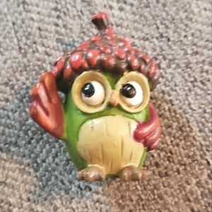 Ganz A Little Wise Owl Pocket Token Acorn Luck Charm Figure Micro Toy Mini